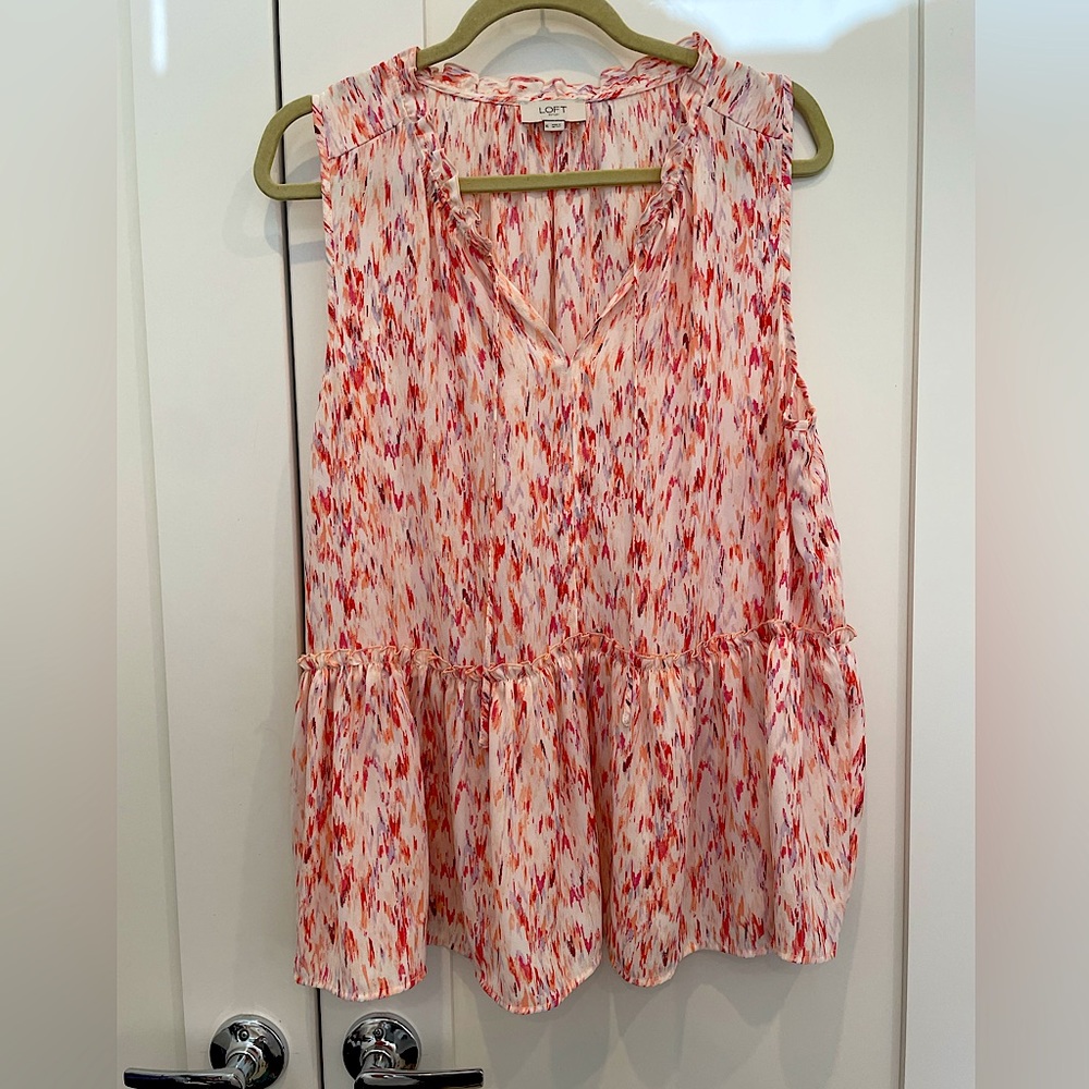 LOfT Outlet Sleeveless Peplum Top (Sz. XL)
